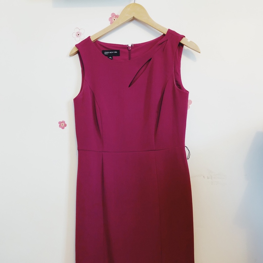 NWOT Jones New York Business Deep Magenta Dress